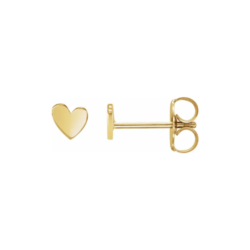 Solid Sling Heart Studs