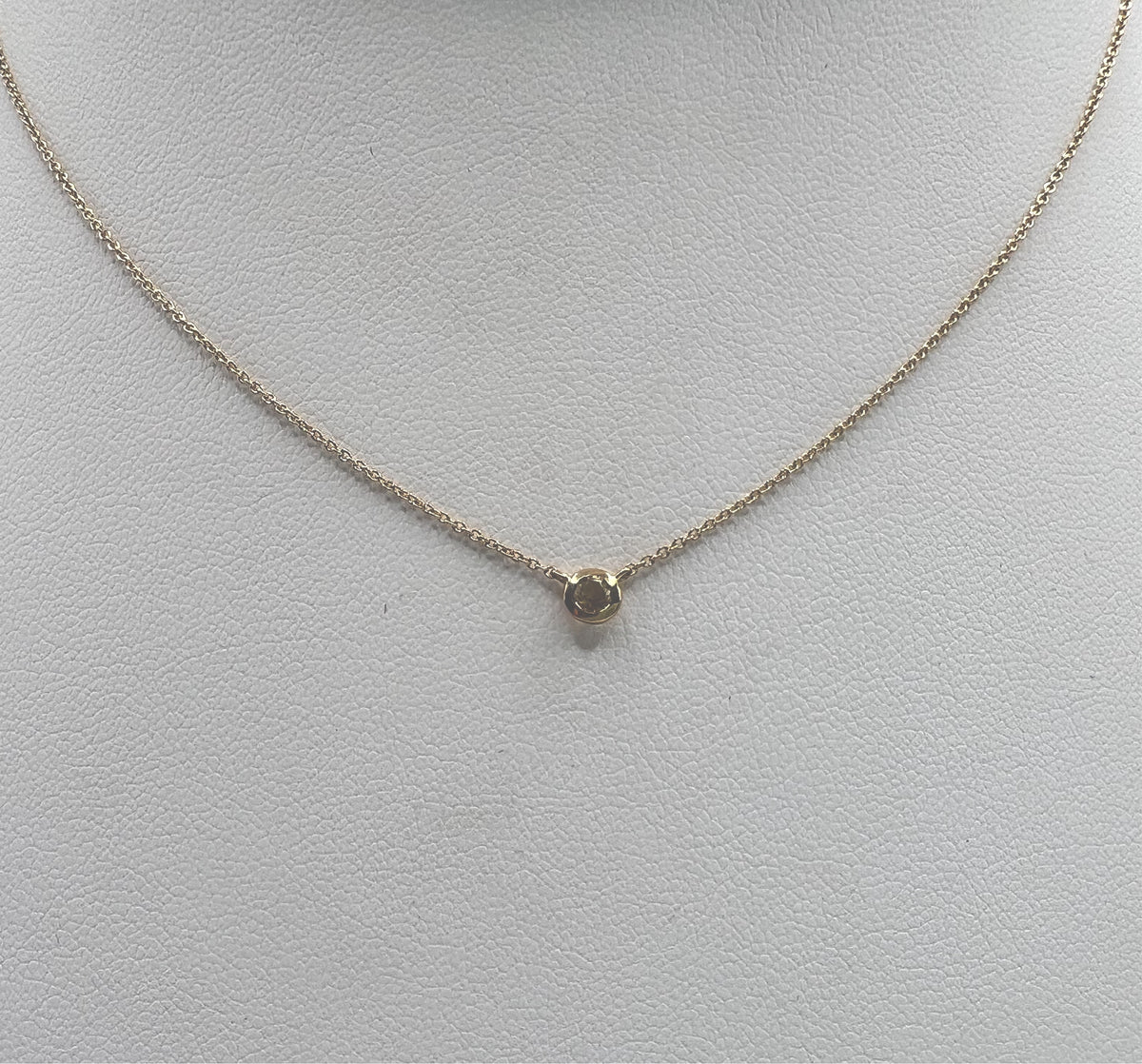 Citrine Bezel Necklace