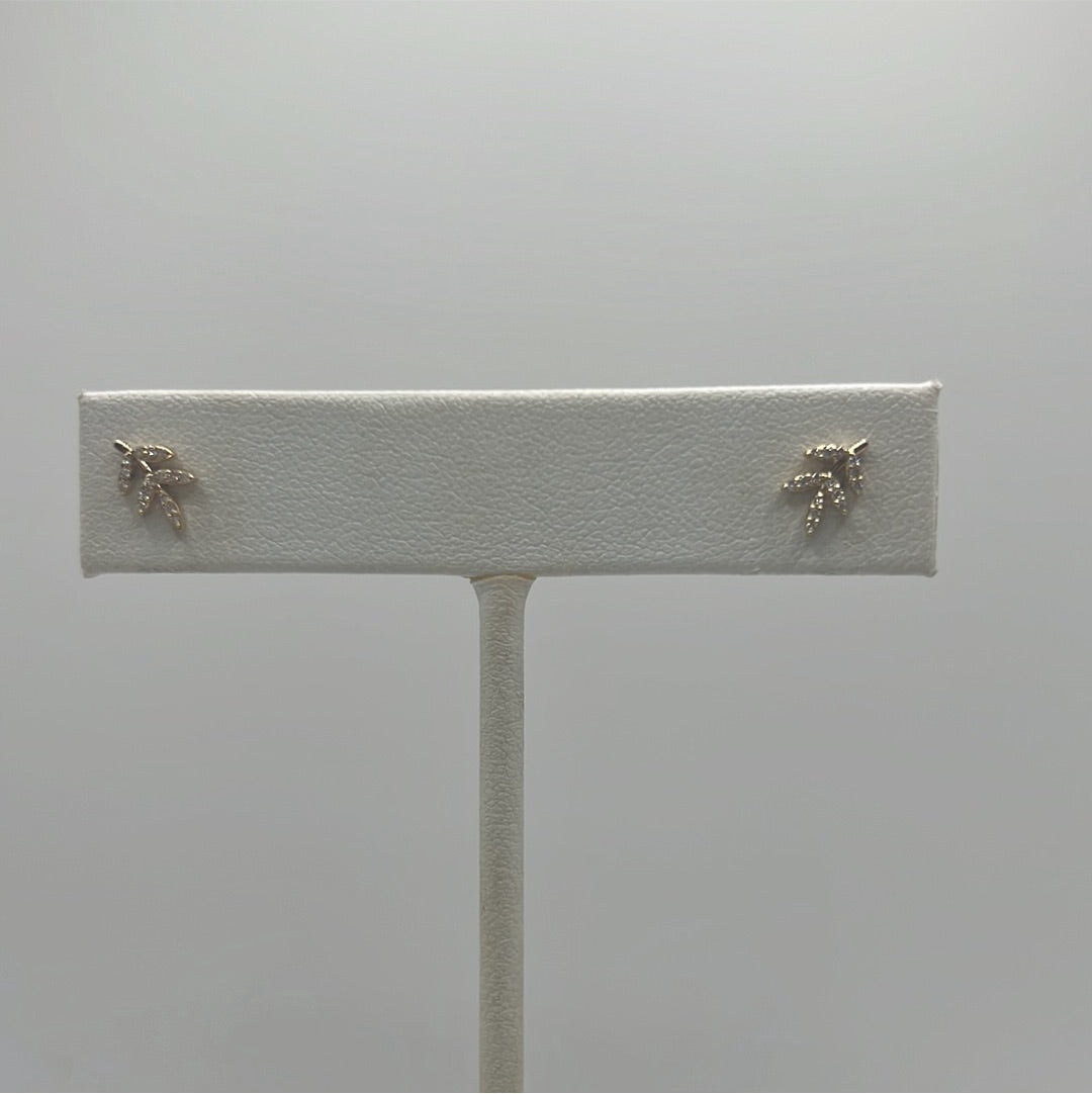 Petite Pavé Branch Studs