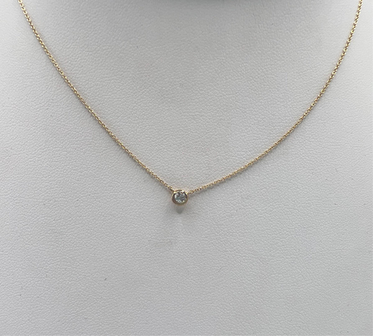 Aquamarine Bezel Necklace