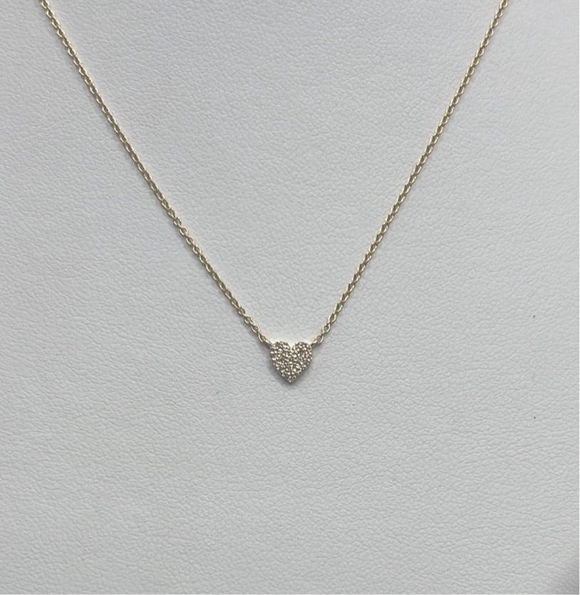 Petite Full Pavé Heart Necklace