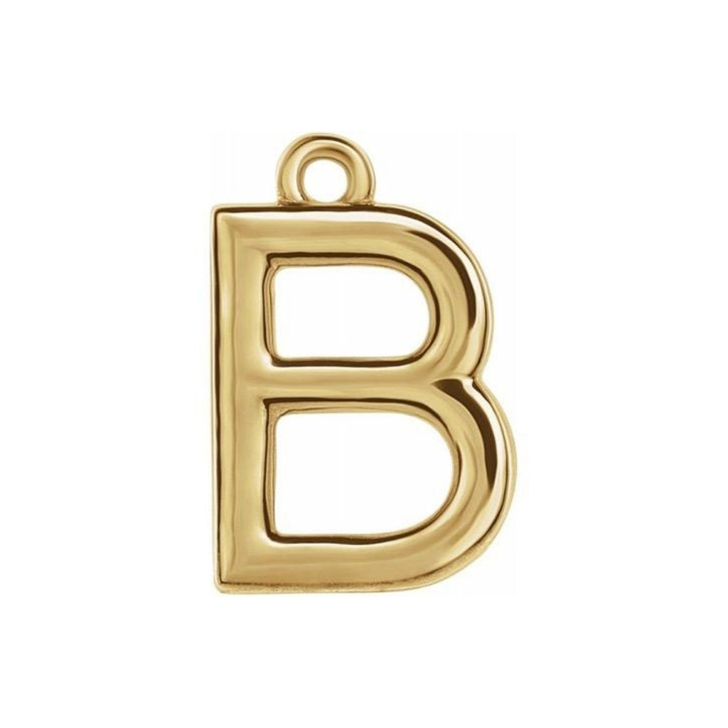 Block Plain Initial Charm