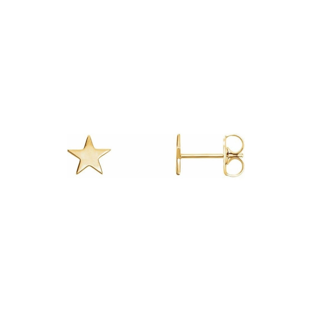 Solid Star Studs