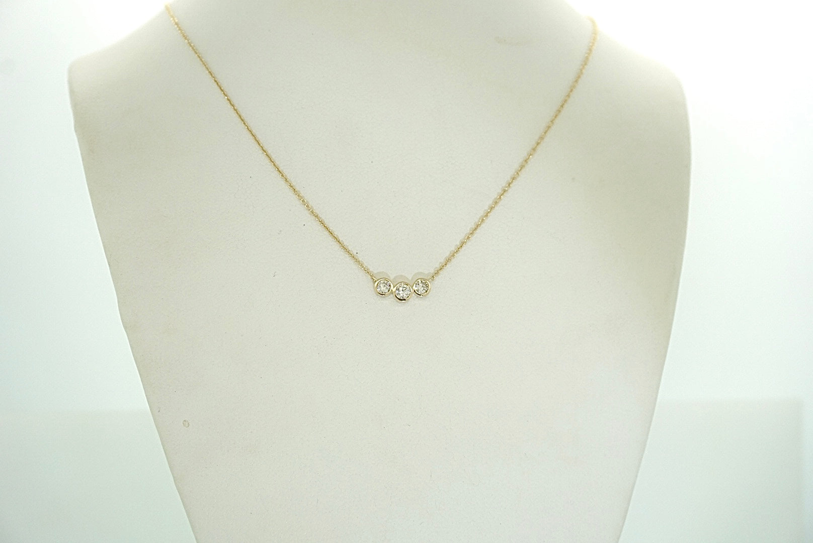 Trio-Bezel Necklace