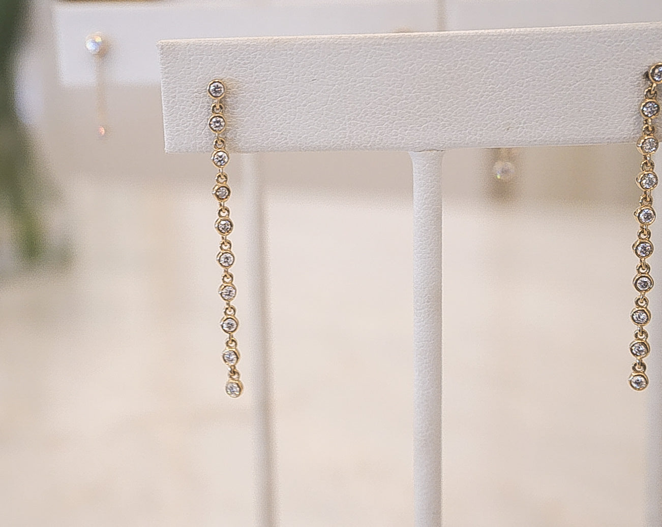 Rain Dangle Diamond Studs