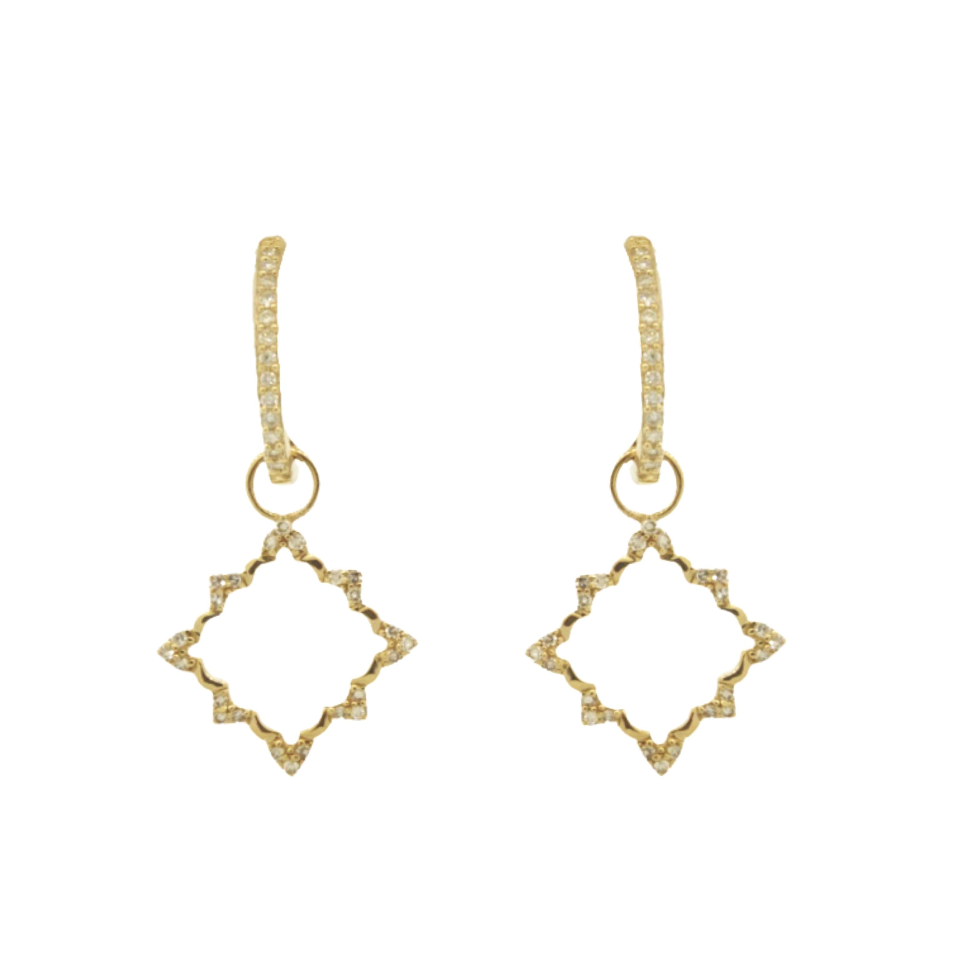 Square-burst Hoop Charms