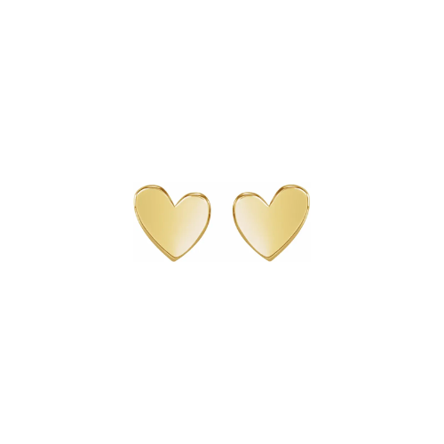 Solid Sling Heart Studs