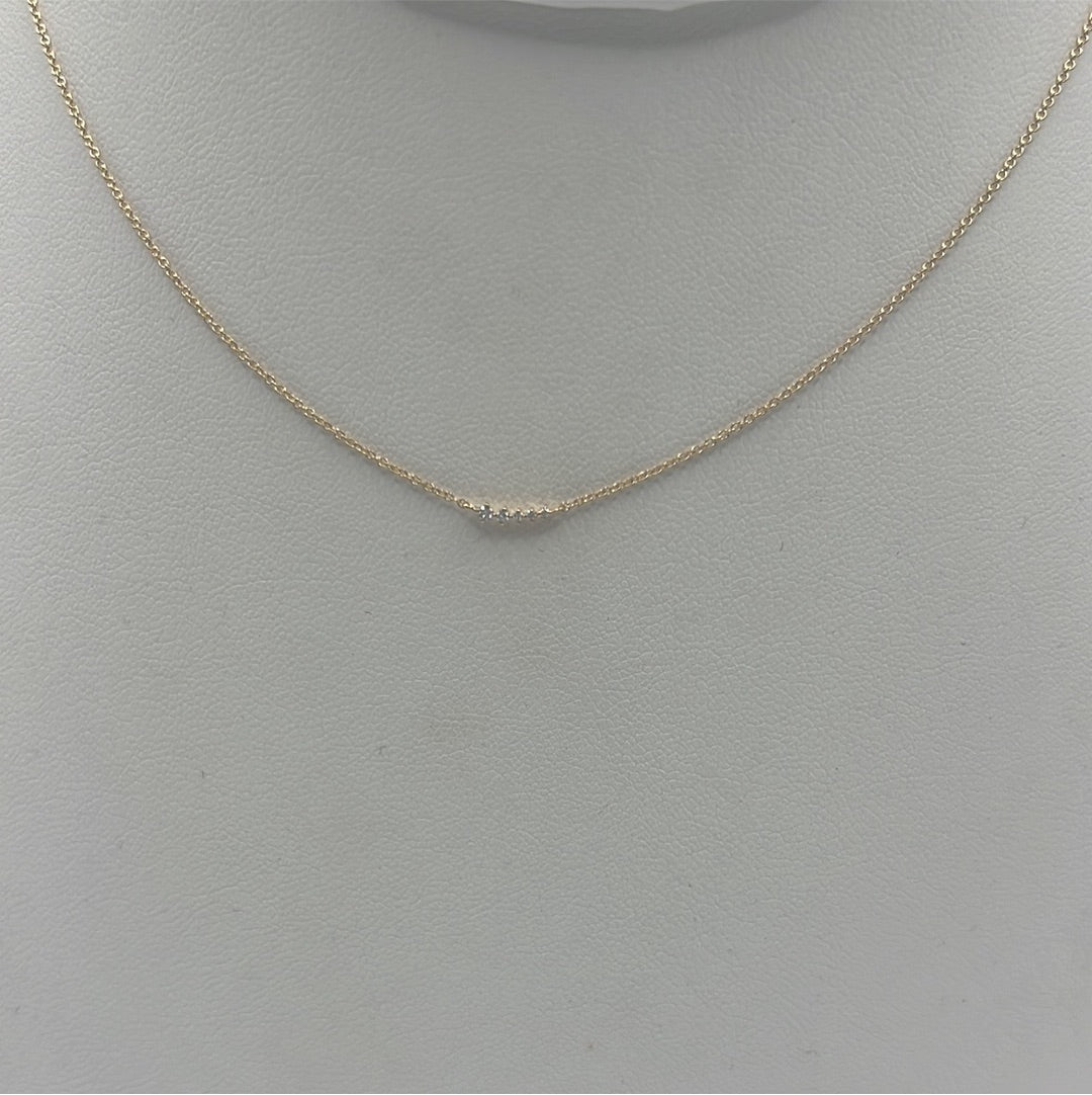 Mini Graduated Swoop Diamond Necklace