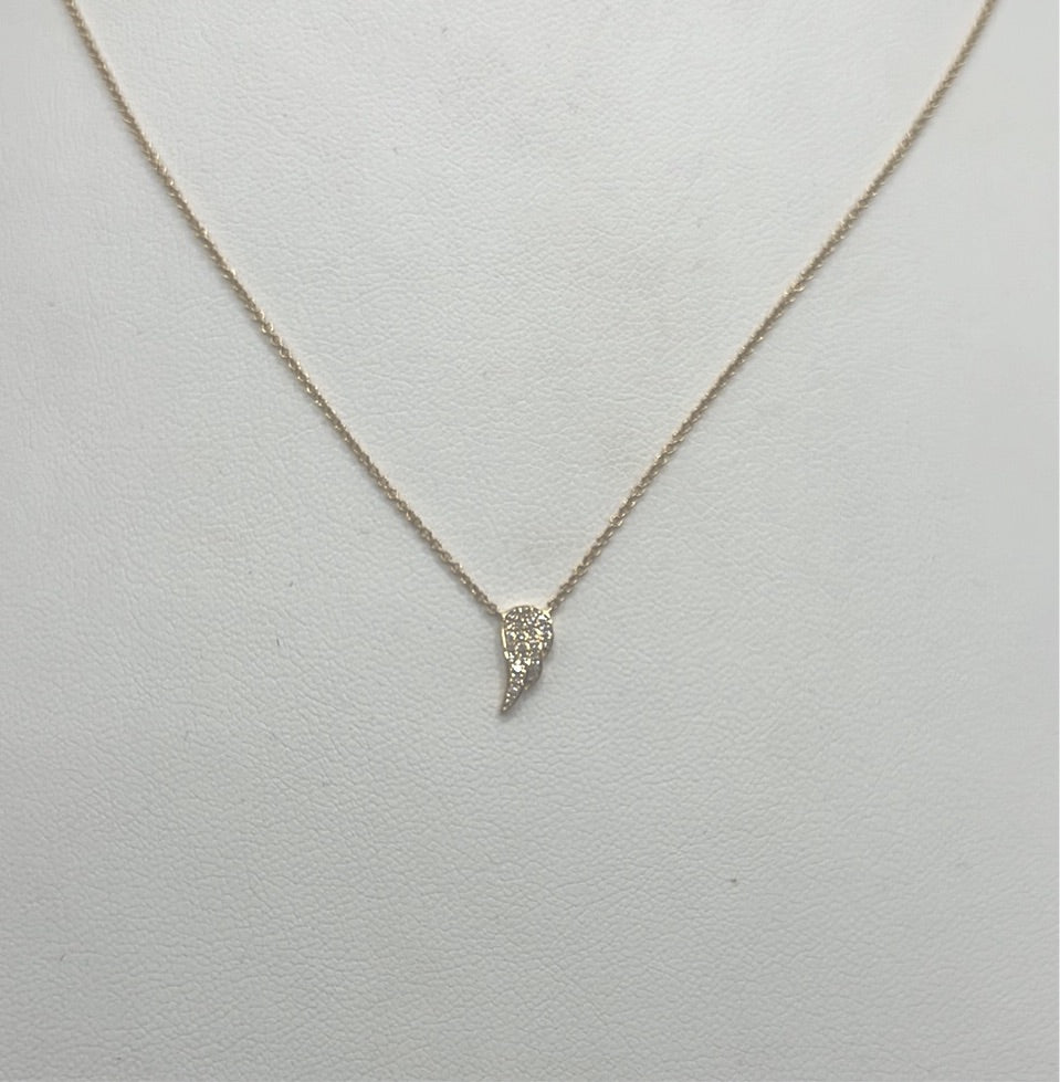 Petite Pavé Angel Wing Necklave