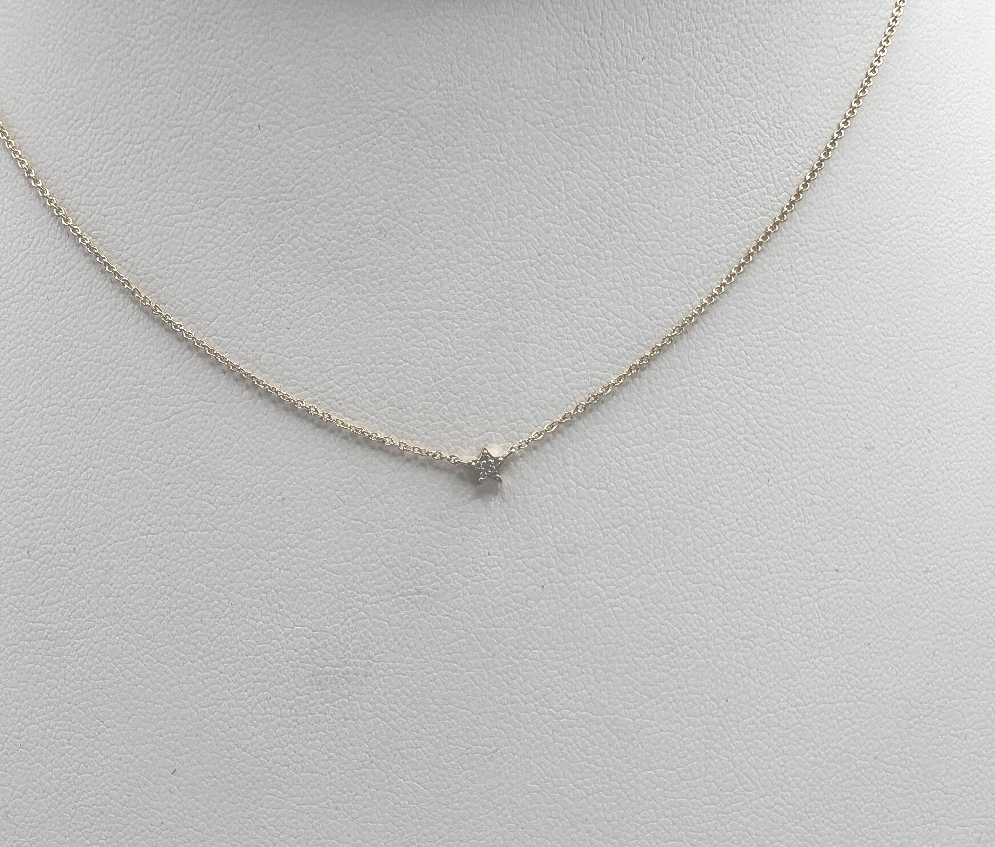 Tiny Pavé Star Necklace