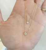 Bezeled Diamond Necklace