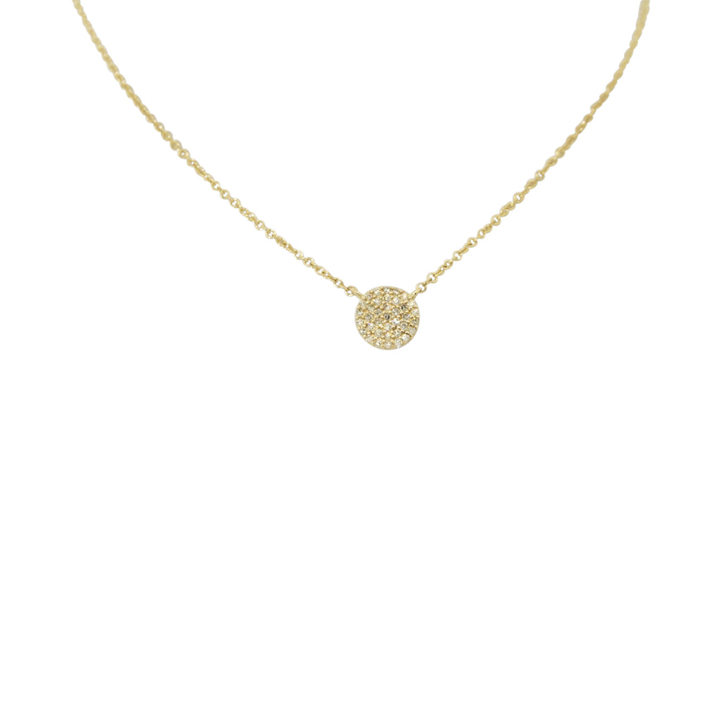 Petite Diamond Disc Necklace