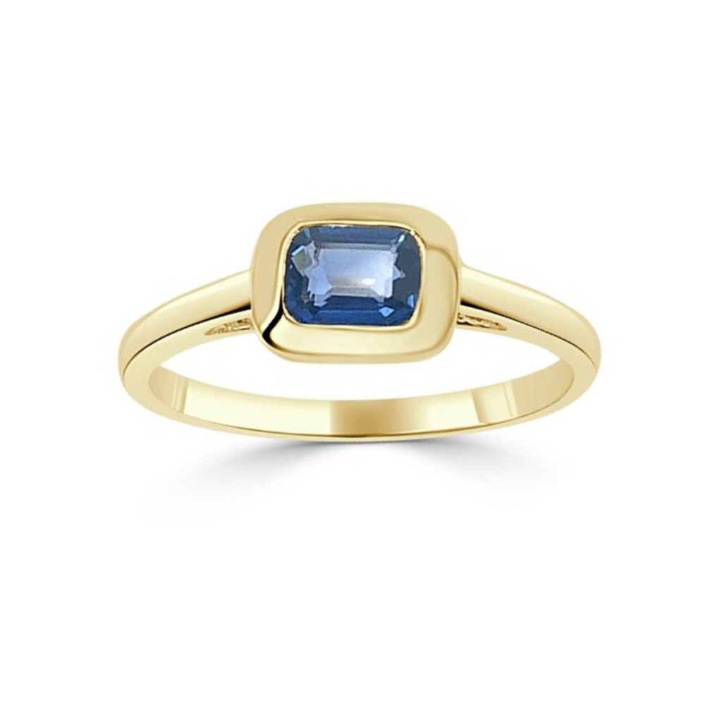 Buy Ladies Ring Single Stone 14k Yellow Gold. Online in India - Etsy