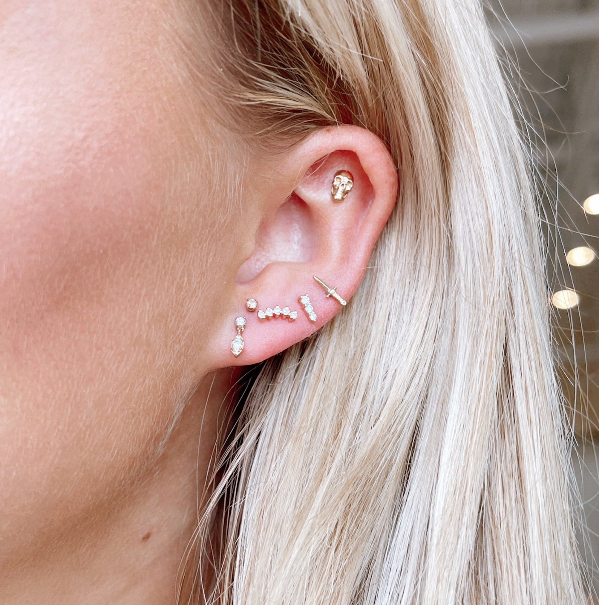 Small Boomerang Diamond Studs