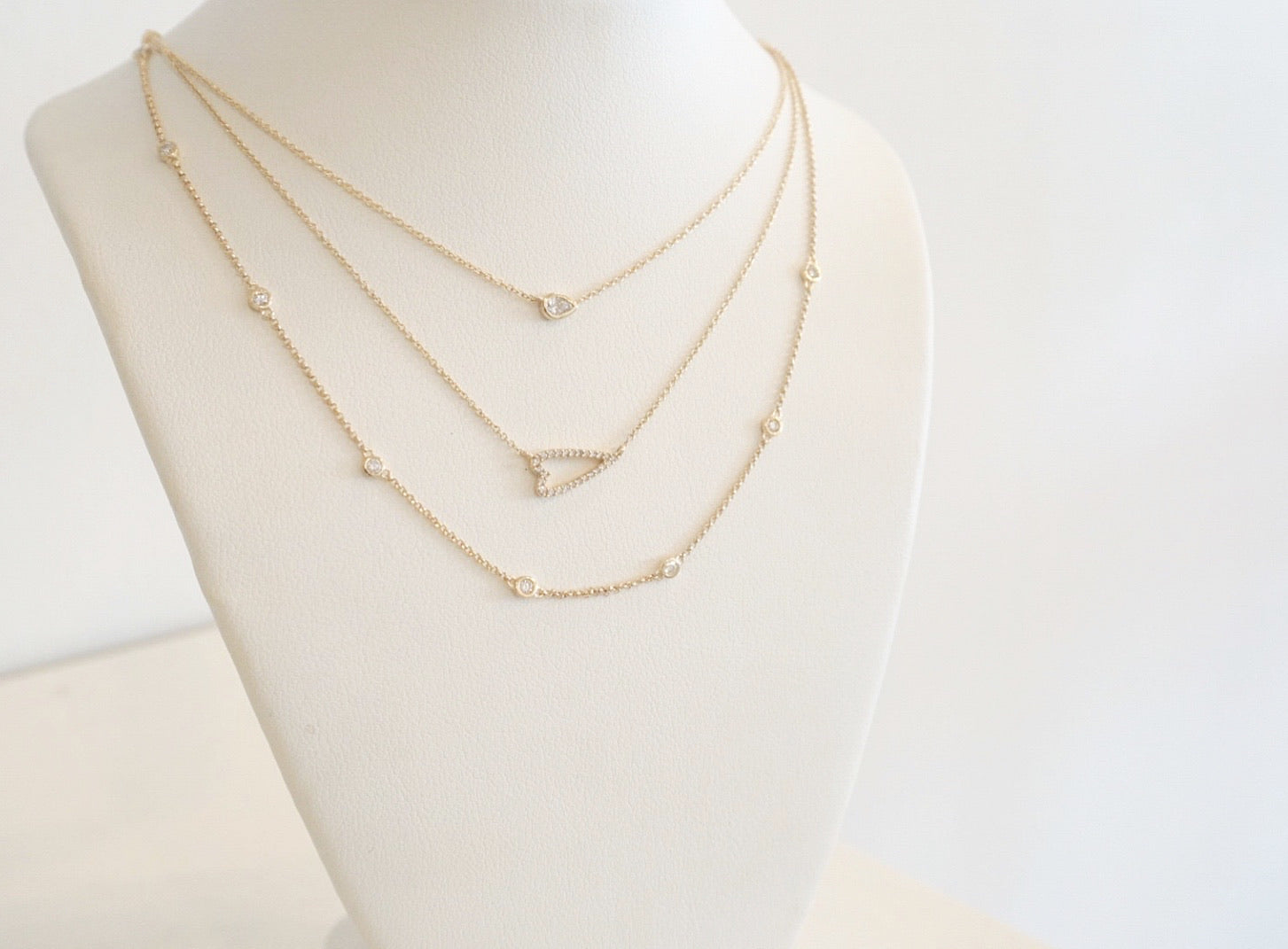 Tilted Tear Drop Necklace
