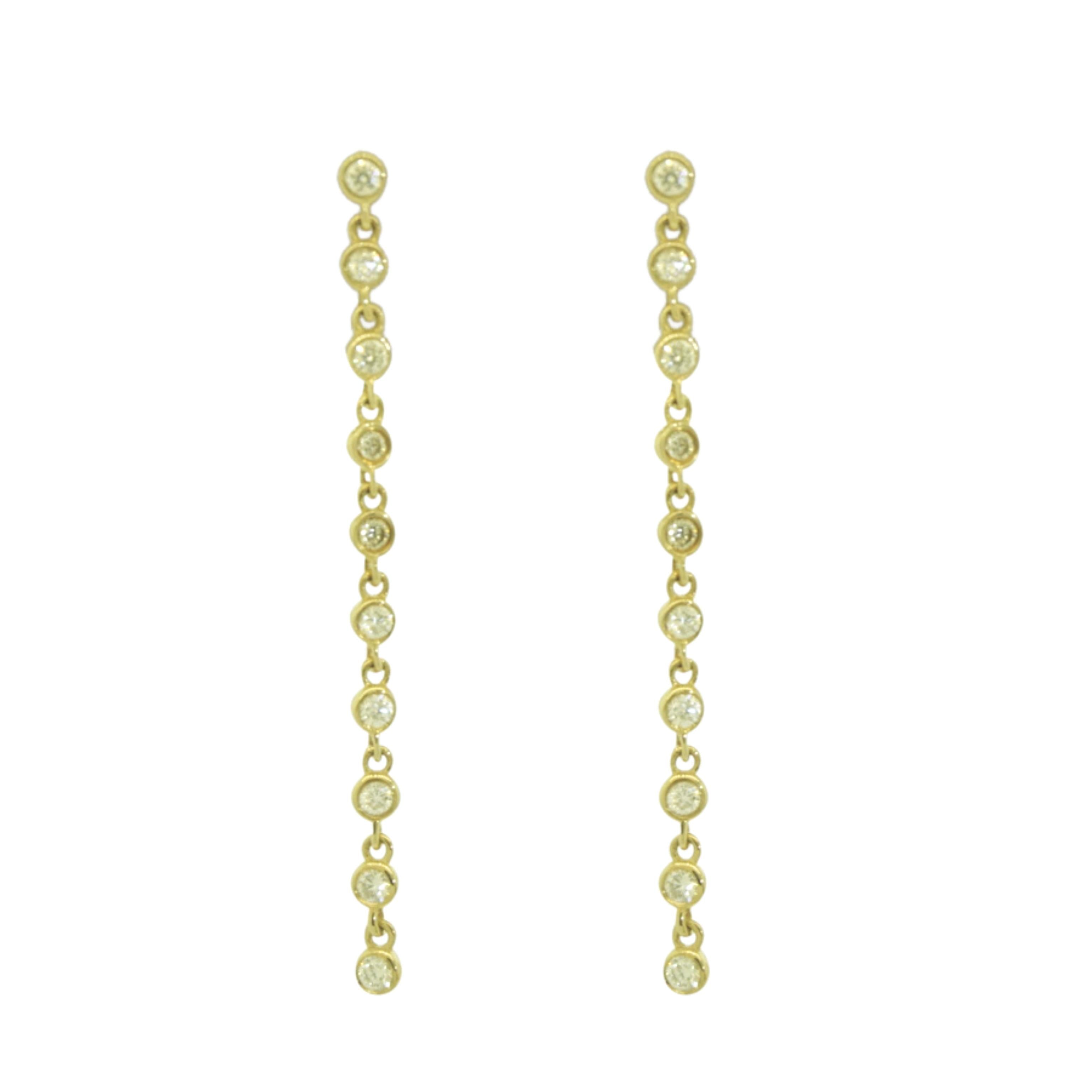 Rain Dangle Diamond Studs