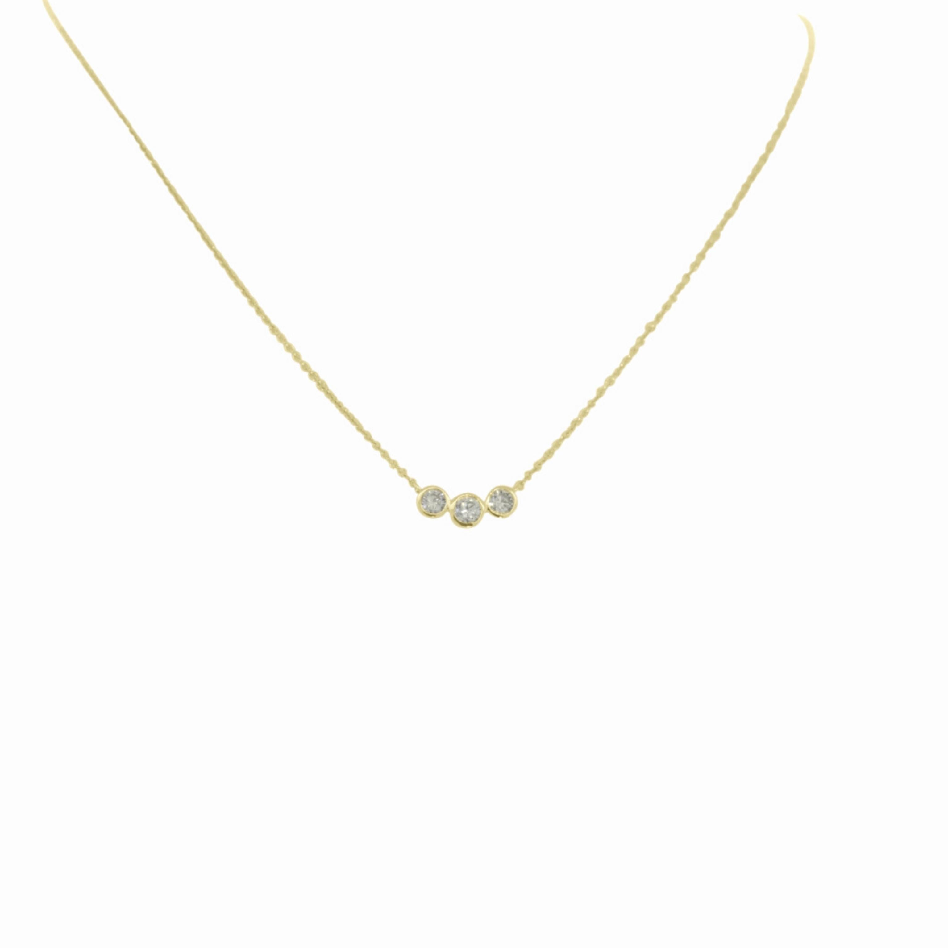 Trio-Bezel Necklace